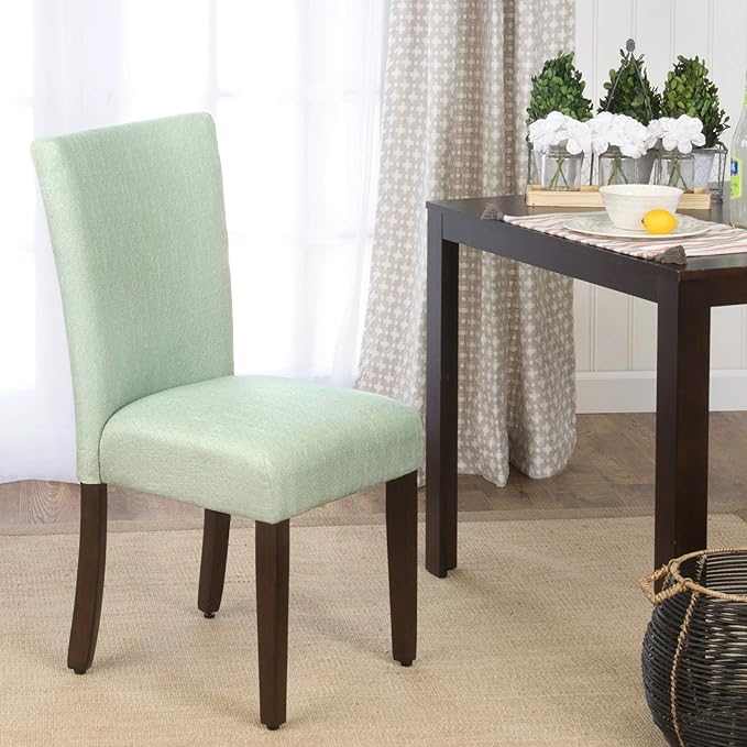 HomePop Parsons Classic Upholstered Accent Dining Chair, Single Pack, Teal - LeafyLoom