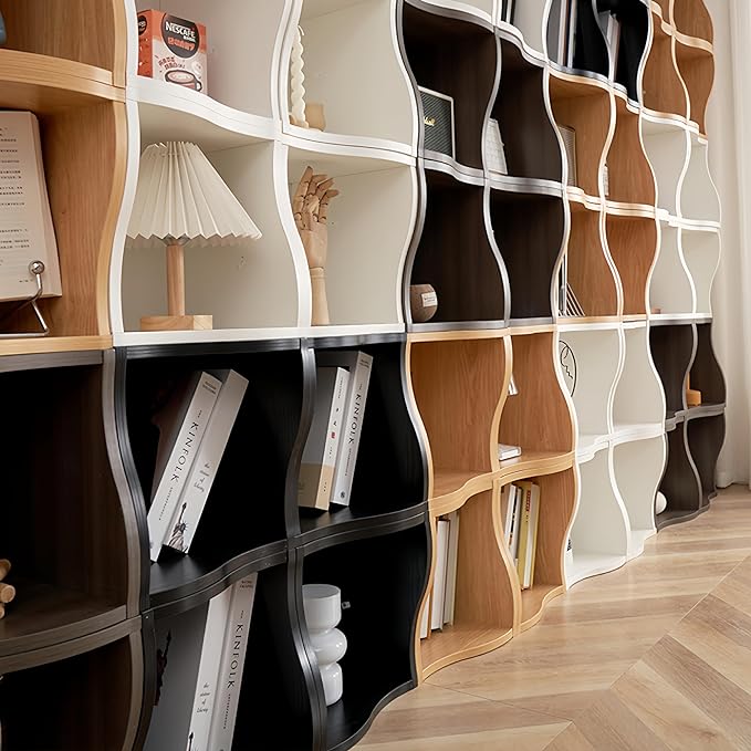DIY Bookcase, 2 Cube Storage Organizer, Stackable Modular Book Shelf for Bedroom, Living Room, Office, Closet - LeafyLoom