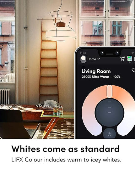 LIFX Color A19 800 lumens, Billions of Colors and Whites, Wi-Fi Smart LED Light Bulb, No Bridge Required, Works with Alexa, Hey Google, HomeKit and Siri (2-Pack) LIFX