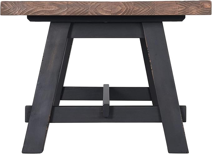 Alaterre Furniture Adam 42" L Solid Wood Coffee Table - LeafyLoom