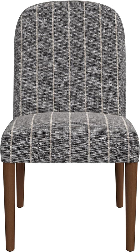 HomePop Classic Parsons Dining Chairs, Gray Midnight Woven Stripe (Single Pack) - LeafyLoom
