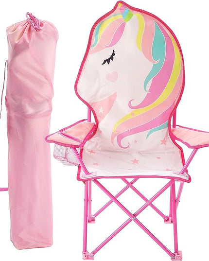 Heritage Kids Children's Figural Camp Chair, Unicorn - LeafyLoom