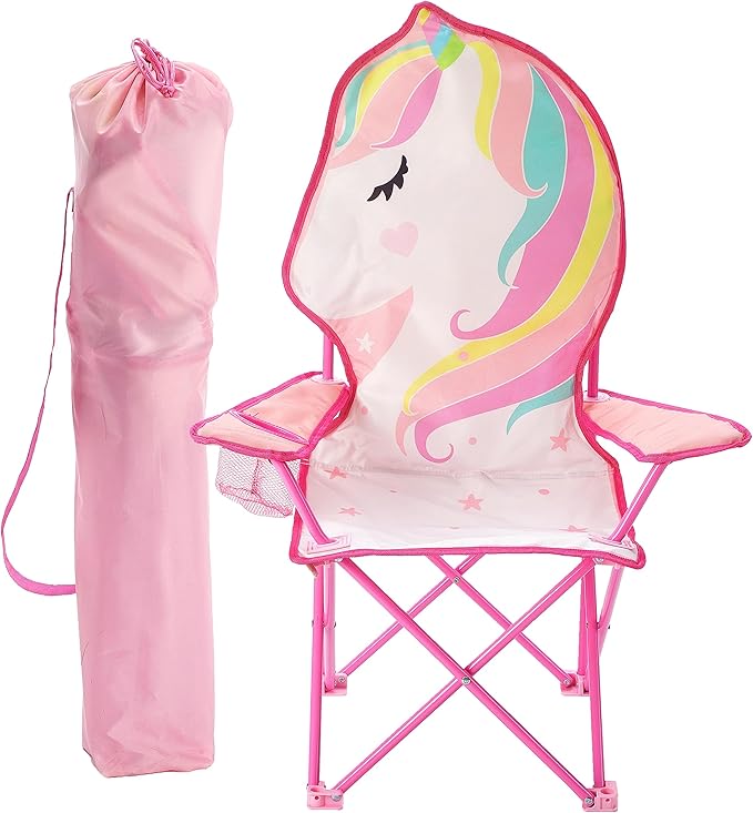 Heritage Kids Children's Figural Camp Chair, Unicorn - LeafyLoom