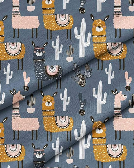 Feelyou Boys Girls Duvet Cover Set Twin Size for Kids Teen Cute Cartoon Alpaca Llama Cactus Print Bedding Set Botanical Animal Comforter Cover Decorative Microfiber Quilt Cover Zipper&Ties - LeafyLoom