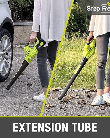 SnapFresh Leaf Blower, 20V Cordless Leaf Blower with 4.0Ah Battery & Fast Charger, 2 Speed Mode, Lightweight Electric Leaf Blower for Lawn Care, Leaf Blower for Patio Yard Sidewalk… - LeafyLoom