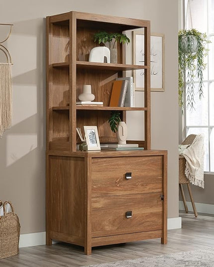 Sauder Cannery Bridge Lateral File, L: 31.73" x W: 22.05" x H: 29.76", Sindoori Mango finish - LeafyLoom
