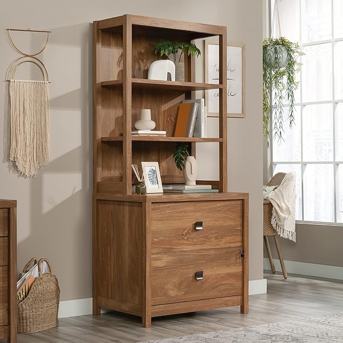 Sauder Cannery Bridge Lateral File, L: 31.73" x W: 22.05" x H: 29.76", Sindoori Mango finish - LeafyLoom