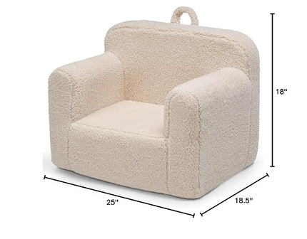 Delta Children Cozee Sherpa Chair, Cream - LeafyLoom