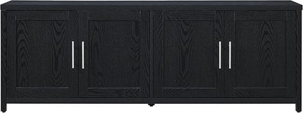Henn&Hart Strahm TV Stand, 68" Wide, Black - LeafyLoom