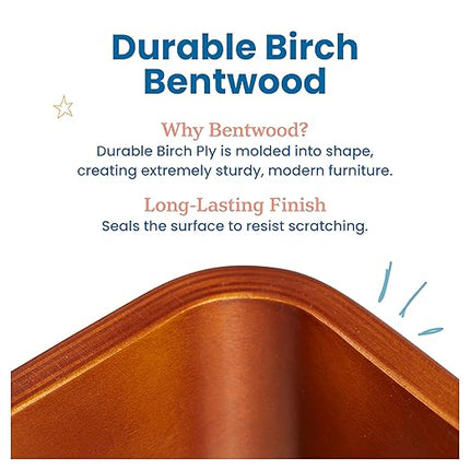 ECR4Kids Bentwood Rocking Chair, Kids Furniture, Dark Walnut - LeafyLoom