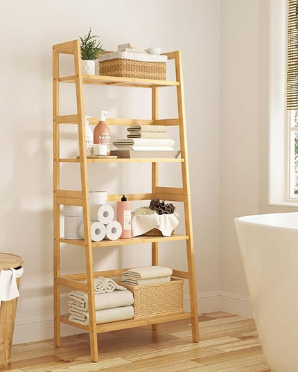 4-Tier Bamboo Ladder Shelf - LeafyLoom