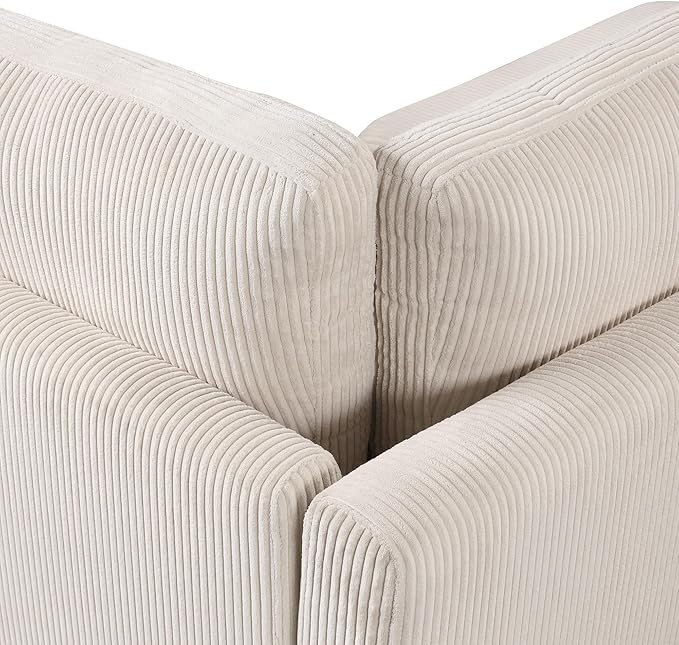 Removable comfortable Pieces Convertible Modular Sectional Movable Ottoman,Large L Shaped Corner Reversible Chaise and Waist Pillows, 5-Seat Oversized Cloud Sofas & Couches, Beige-C - LeafyLoom