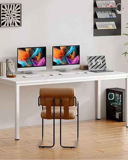 Need Large Computer Desk 70.8 x 31.5 inches Conference Table Large Office Desk Writing Table Workstation for Home Office,White 10FJGSAC3-180WW-ND - LeafyLoom