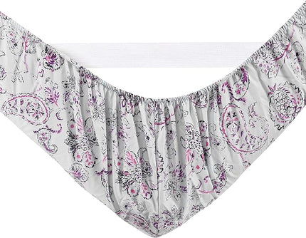 Elegant Comfort Softest and Coziest 6-Piece Sheet Set - 1500 Premium Hotel Quality Microfiber - Deep Pocket, Wrinkle Resistant 6-Piece Paisley Pattern Bed Sheet Set, Full, Paisley Purple - LeafyLoom
