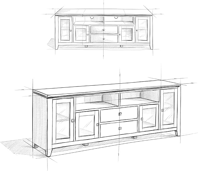 SIMPLIHOME Cosmopolitan SOLID WOOD Universal TV Media Stand, 72 inch Wide, Contemporary, Living Room Entertainment Center with Storage, for Flat Screen TVs up to 80 inches in Farmhouse Grey - LeafyLoom