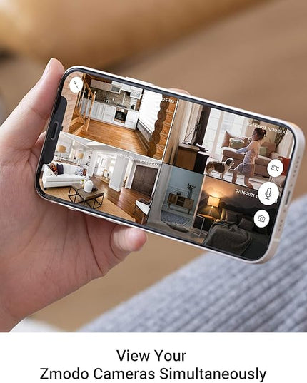 Zmodo Mini Pro, 1080P Plug-in WiFi Security Camera, Indoor Smart Camera with AI Motion Detection, Pet Nanny Cam, Night Vision, 2-Way Audio, Phone App, Compatible with Alexa & Google Assistant. Zmodo