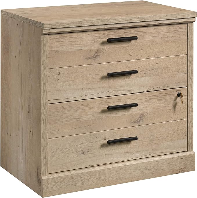 Sauder Aspen Post Lateral File, L: 31.26" x W: 19.45" x H: 29.72", Prime Oak Finish - LeafyLoom