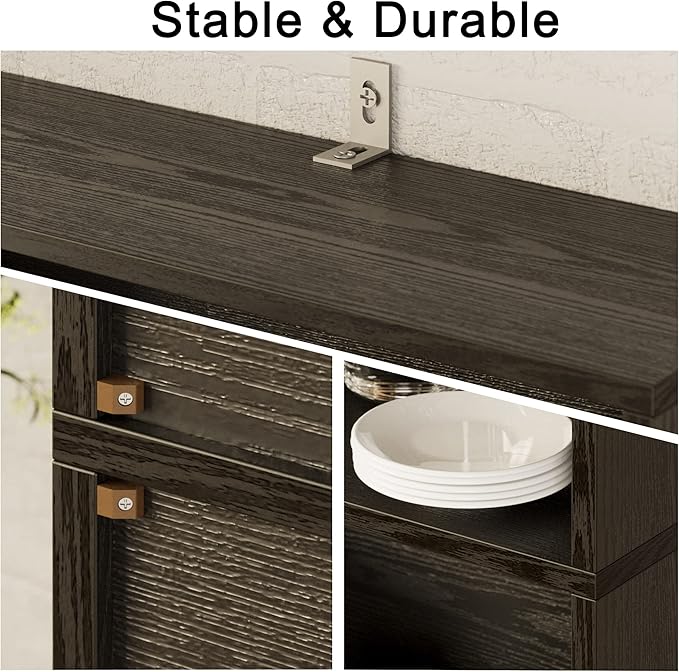 IRONCK Industrial Bookshelves and Bookcases with Doors Floor Standing 6 Shelf Display Storage Shelves 70 in Tall Bookcase for Home Office, Living Room - LeafyLoom
