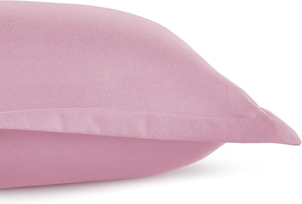 Amazon Basics 2 Piece Microfiber Kid's Comforter and Pillow Sham Set, Toddler, Light Pink, Solid - LeafyLoom