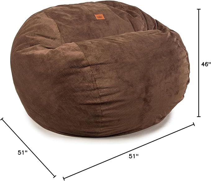 CordaRoy's Chenille Bean Bag Chair, Convertible Chair Folds from Bean Bag to Lounger, As Seen on Shark Tank, Espresso - King Size - LeafyLoom