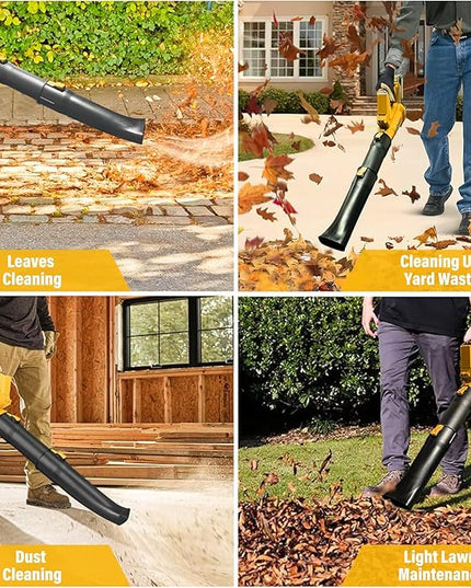 Leaf Blower Cordless Blowers for Lawn Care and 20V Electric Leaf Blower with 2 * 6.0Ah Battery Powered, Fast charger 540CFM/170MPH & 6 Speed Mode Adjustment - LeafyLoom