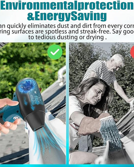 Mini Jet Blower Portable Violent Turbo Fan for Makita 18V Battery, 4-Speed Wireless High Speed Handheld Fan, for Computer Key Board Cleaning,Hair Drying,Camping,Outdoors,Car (No Battery) - LeafyLoom