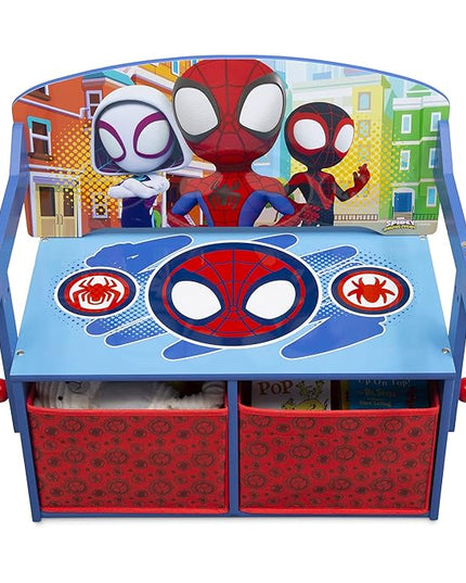 Delta Children Kids Convertible Activity Bench - Greenguard Gold Certified, Marvel Spidey and His Amazing Friends - LeafyLoom
