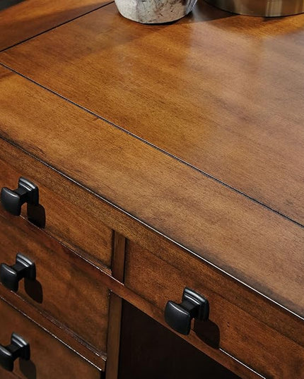 Tahoe Aged Maple Executive Pedestal Desk by Home Styles, 5412-18 - LeafyLoom
