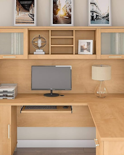 Bush Furniture Somerset Desk Hutch, 72W, Maple Cross - LeafyLoom