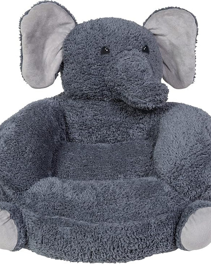 Trend Lab Elephant Toddler Chair Plush Character Kids Chair Comfy Furniture Pillow Chair for Boys and Girls, 21 x 19 x 19 inches - LeafyLoom