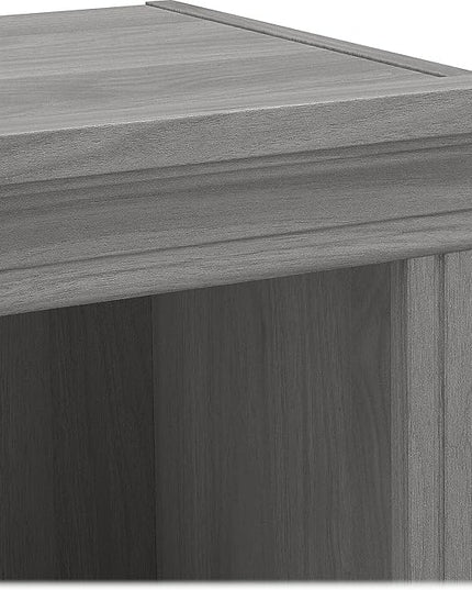 Bush Furniture Saratoga Tall 5 Shelf Bookcase in Modern Gray - LeafyLoom