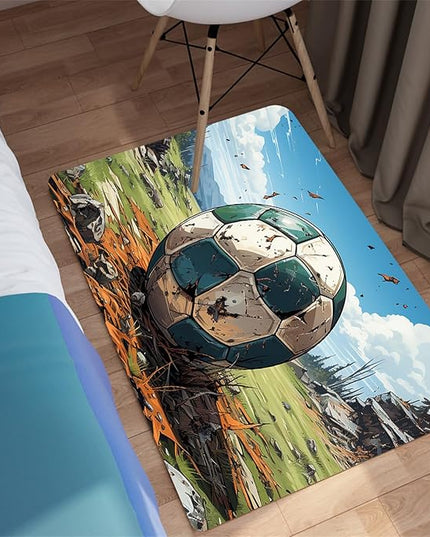 Football Rug for Boys Bedroom - Kids Rug Football Rug Basketball Rugs for Teen Boys Bedroom Football Carpet for Boys Bedroom Football Rugs for Boys Girls Sports Room,2'×3' - LeafyLoom