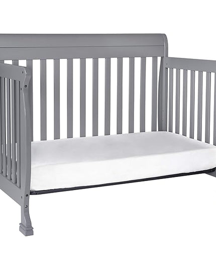 DaVinci Kalani 4-in-1 Convertible Crib in Grey, Greenguard Gold Certified - LeafyLoom