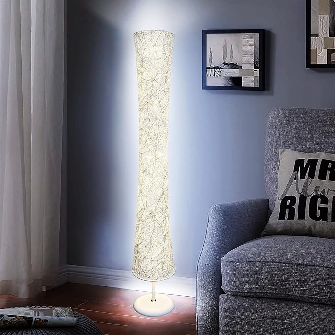 Floor Lamp, RGB Color Changing, Smart Control Music Sync with Fabric Shade, Standing Lamp for Living Room Bedroom Game Room, 62 inch - LeafyLoom