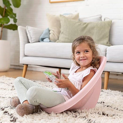 ECR4Kids Leaf Floor Seat, Rocker Chair, Pink/Grey, 6-Piece - LeafyLoom