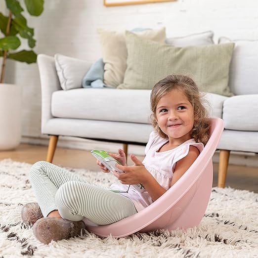 ECR4Kids Leaf Floor Seat, Rocker Chair, Pink/Grey, 6-Piece - LeafyLoom