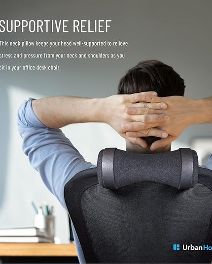 Neck Support Firm Pillow for Office Desk Mesh Chair without Headrest - LeafyLoom