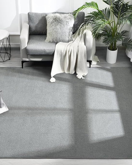 Area Rugs for Bedroom Living Room, 6x9 Grey Super Soft Comfy Thickened Memory-Foam Indoor Carpets, Modern Aesthetic Minimalist Carpet for Boys Girls Adults Apartment Nursery Home Décor - LeafyLoom