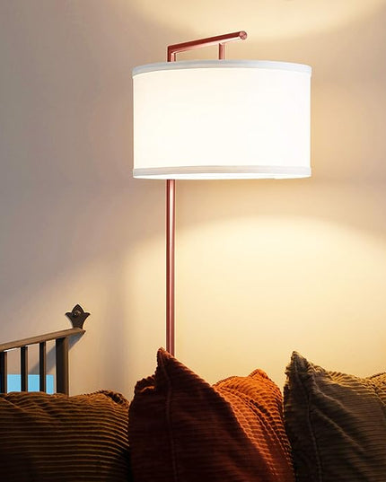 Brightech Montage Modern Floor lamp, LED Floor Lamp for Living Rooms & Offices - Tall Standing Lamp for Bedroom Reading - Corner Pole Lamp for Contemporary Home Decor - Rose Gold - LeafyLoom