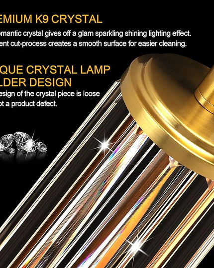 QiMH Gold Table Lamps for Bedroom Set of 2 with Nightlight, Modern Bedside Lamp with 2 USB Charging Port, Clear Nightstand Lamp for Living Room White Shade Home Light Decor(LED Bulbs Included) - LeafyLoom