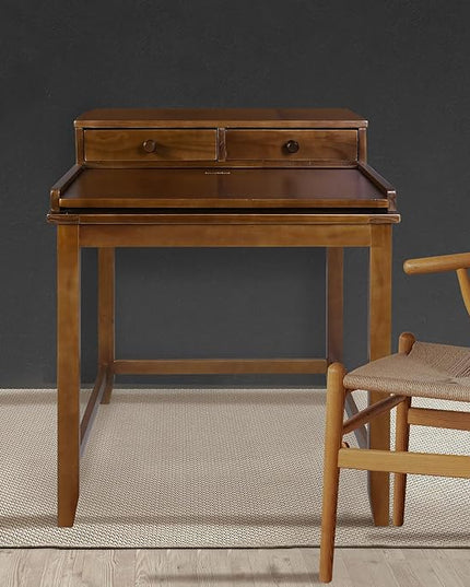 Casual Home Office Concealed Compartment Desk, Truffle Brown - LeafyLoom