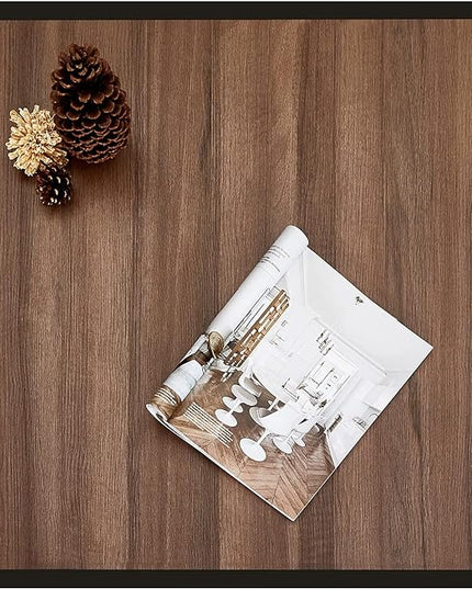 SAYGOER Farmhouse Coffee Table Rustic Wood Coffee Tables Mid Century Modern Coffe Tables for Small Spaces Simple Square Low Center Table for Living Room Home Office Boho Style, Walnut - LeafyLoom