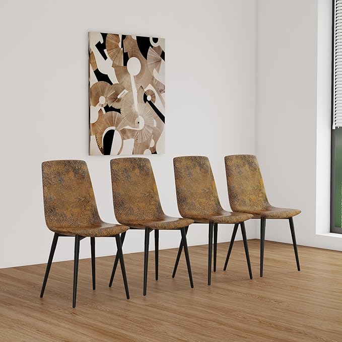 NicBex Haerin-SD-00355-LWJ Dining Chairs, 21.3"x17.1"x33.5", Brown - LeafyLoom