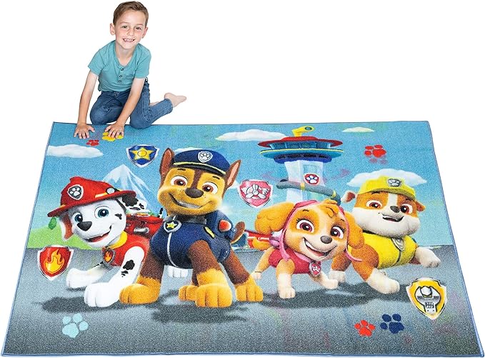 Franco Kids Room Non Slip Area Rug, 69 in x 52 in, Paw Patrol - LeafyLoom