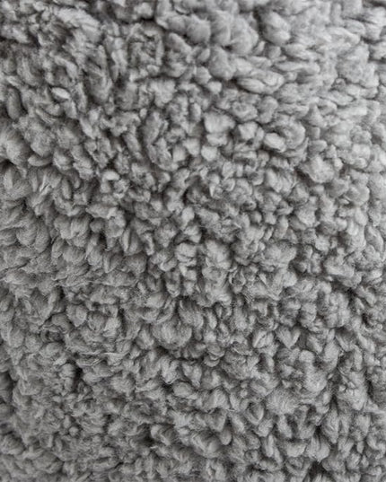 A Nice Night Sherpa Fleece Flannel Reading Pillow Bed Wedge Adult Backrest with Arms Back Support for Sitting Up in Bed/Couch,Grey,Large - LeafyLoom