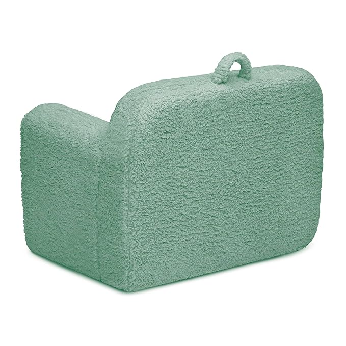 Delta Children Cozee Sherpa Chair, Sage - LeafyLoom