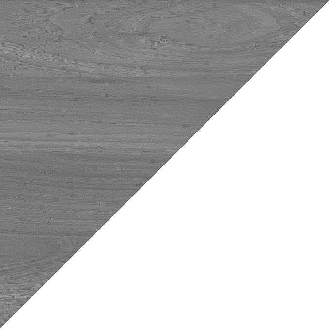 Bush Business Furniture Echo L Shaped Computer Desk, 72W, Pure White and Shiplap Gray - LeafyLoom