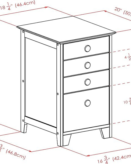Winsome Studio File Cabinet, Honey - LeafyLoom