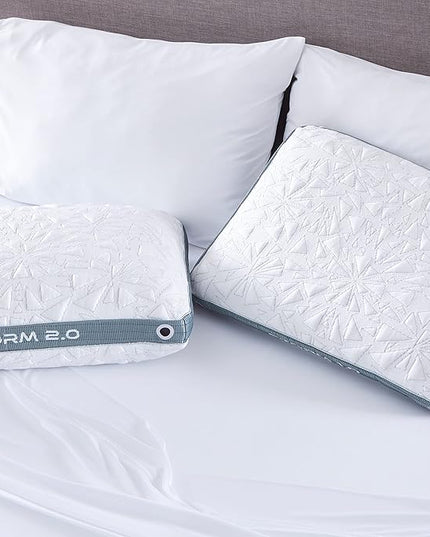 Bedgear Storm Performance Pillow - Size 3.0 - Cooling Bed Pillow for Hot Sleepers - Medium-Firm Pillow for All Sleep Positions, Hypoallergenic, Washable & Removable Cover - LeafyLoom