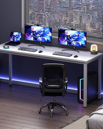 Need Large Computer Desk 70.8 x 23.6 inches Conference Table Large Office Desk Writing Table Workstation for Home Office,White 10FJGSAC3-180WW-60-ND - LeafyLoom
